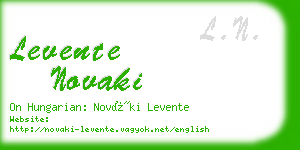 levente novaki business card